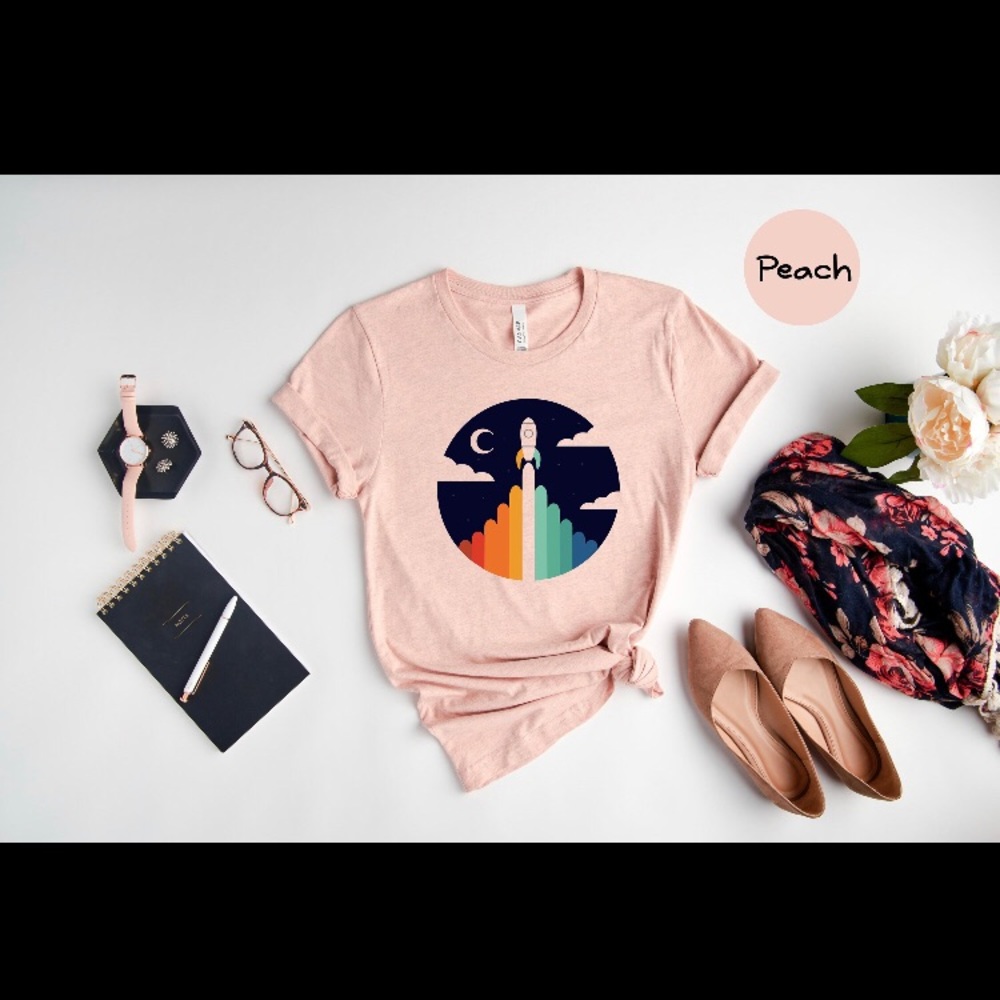 Retro Space Shirt, Rocket Tshirt,Outer Space Shirt, Galaxy Shirt,Astronomy Shirt